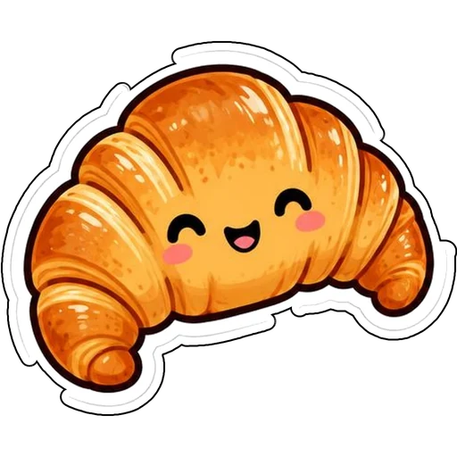 A smiling croissant