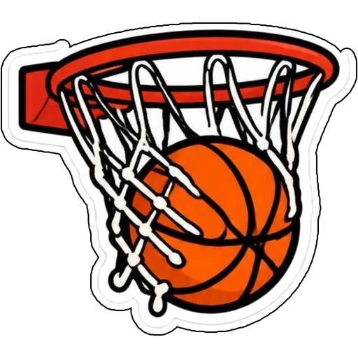 A basketball swishing through a hoop
