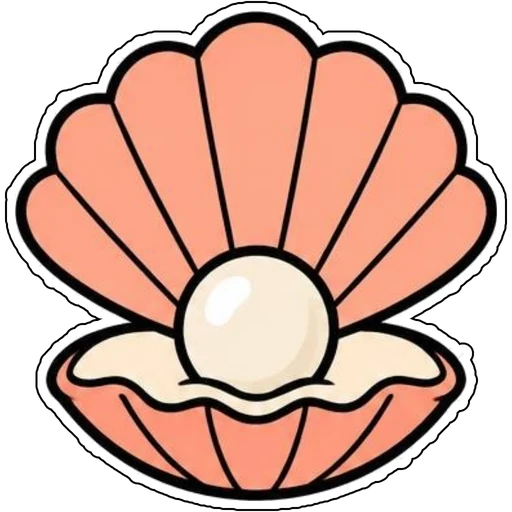 A seashell holding a pearl