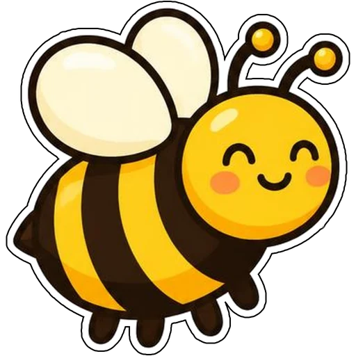 A chubby smiling bumblebee