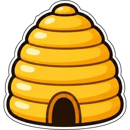 A classic beehive skep