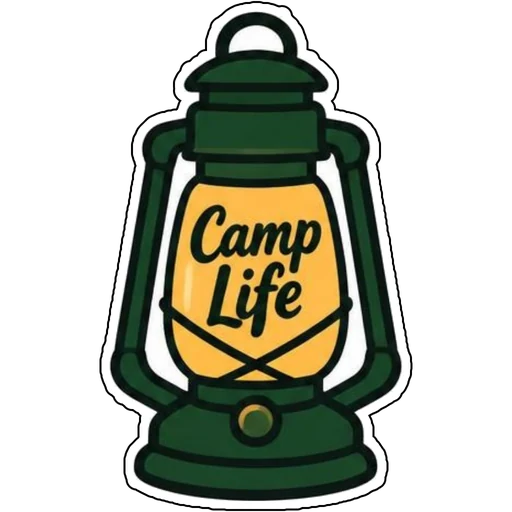 A lantern that says Camp Life