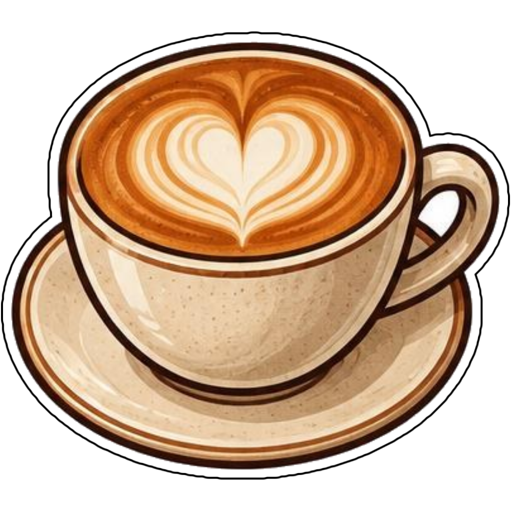 A latte with heart foam art