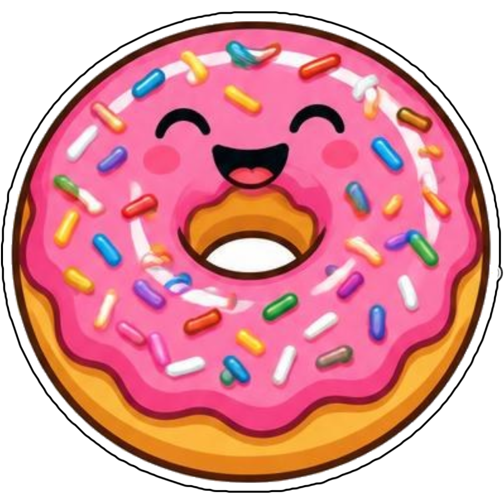 A donut with rainbow sprinkles