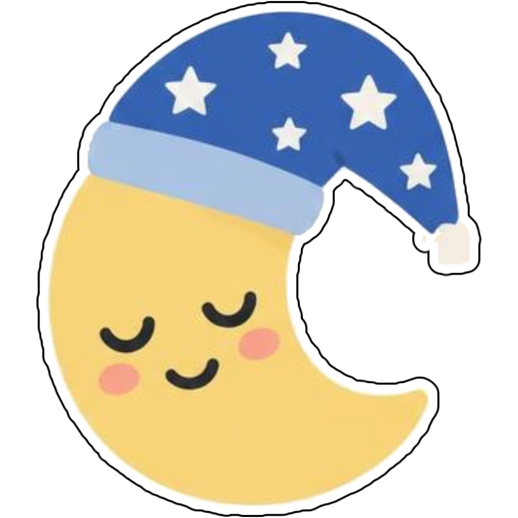 A sleepy moon for night routines