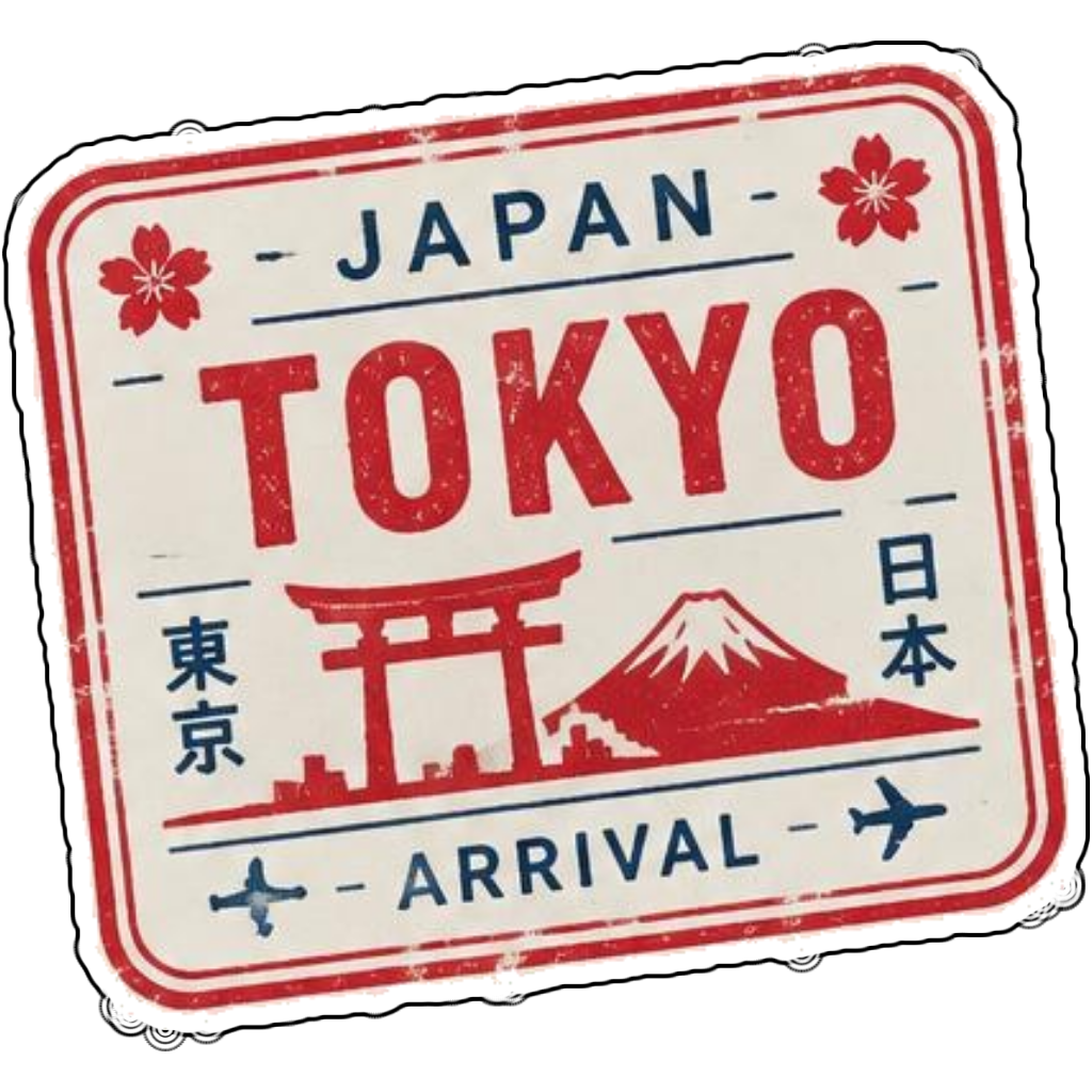 A passport stamp from Tokyo