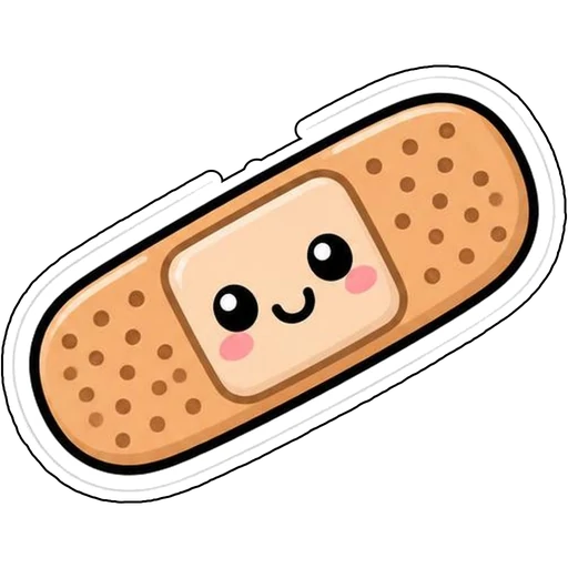 A smiling adhesive bandage