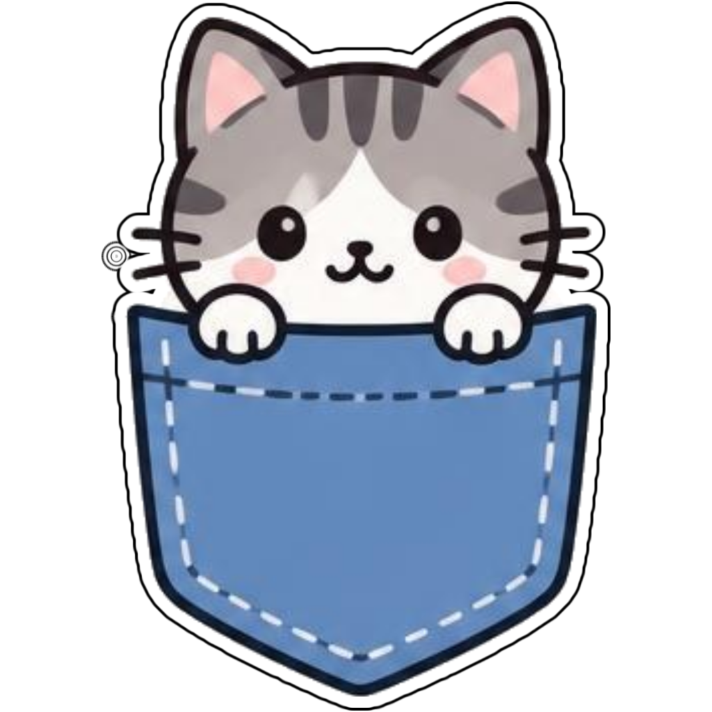 A cat peeking from a pocket