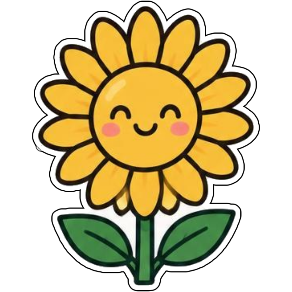 A sunflower with a smiling face