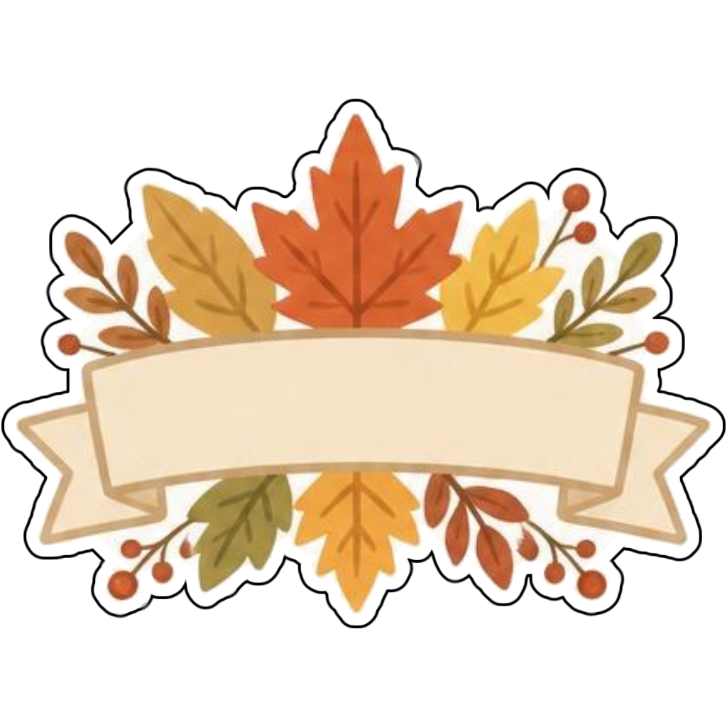 Autumn leaves banner for a monthly spread
