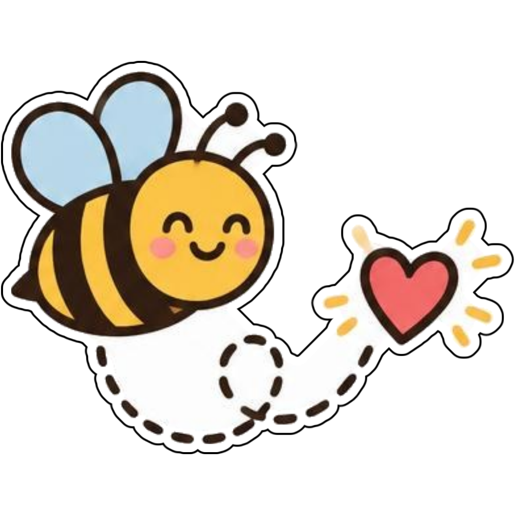 A tiny bee saying YOU'RE THE BEST