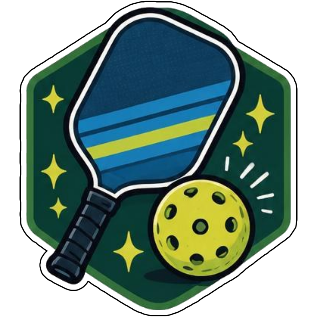 A pickleball paddle with sparkles
